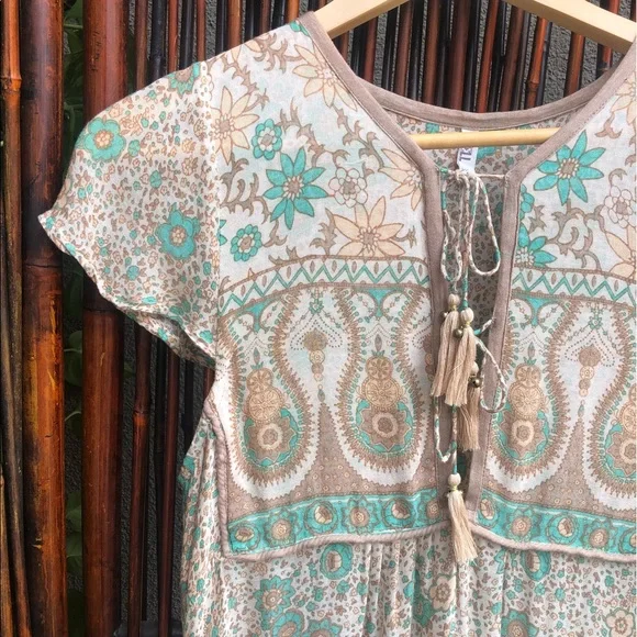 RARE Vintage Spell Boho Blossom Mini Dress - Picture 6 of 16